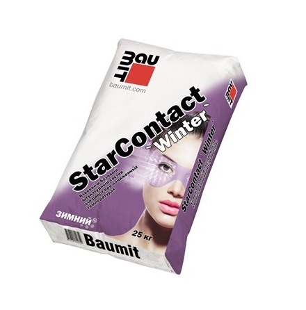 Клеевой и базовый штукатурный состав Baumit StarContact `Winter`